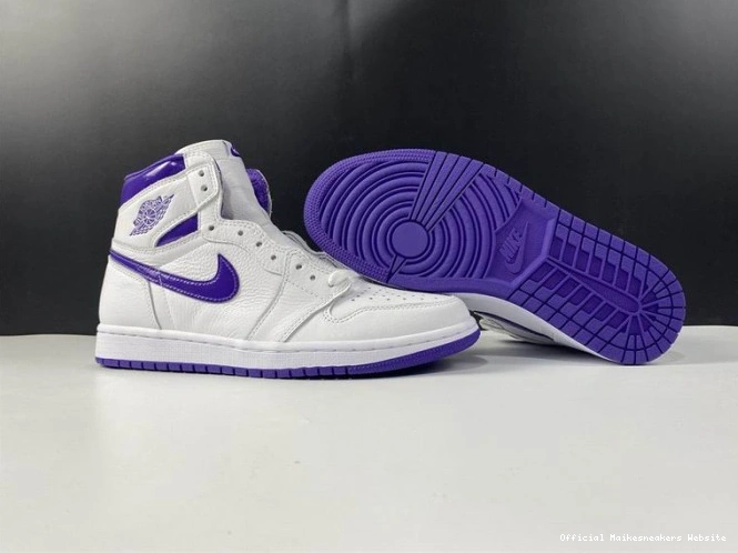 Official Maikesneakers COURT AIR RETRO HIGH 1 JORDAN CD0461-151 PURPLE 0724